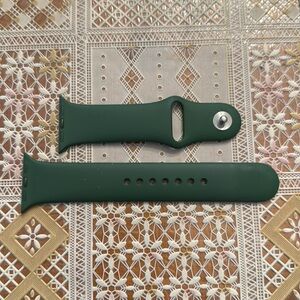 Green Sport Silicone Watchband For Apple Watch 41mm